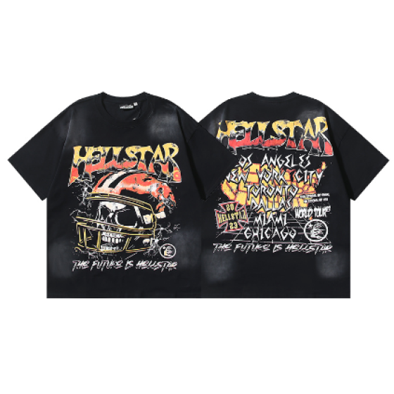 Hellstar Washed Print Short-Sleeve T-Shirt